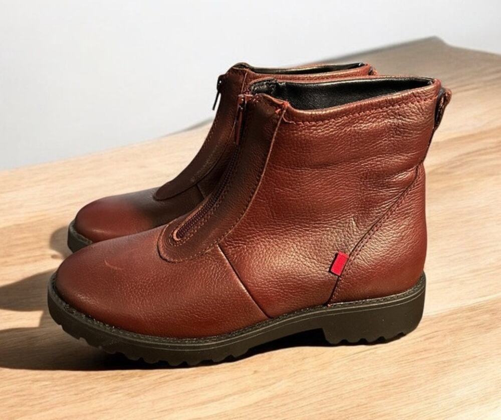 NEW Marc Joseph Brown Leather Women's Girl's Boots Shoes Size 5 Zippered